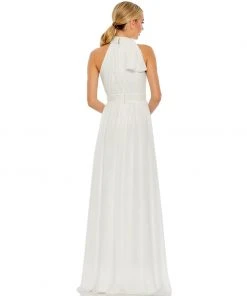 Ieena For Mac Duggal High Neck Chiffon Gown 22 Ieena For Mac Duggal High Neck Chiffon Gown