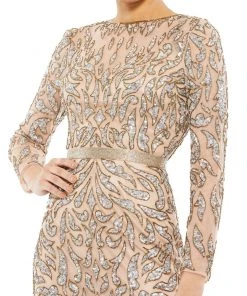 Mac Duggal Shop For Embellished Illusion Sheath Dress