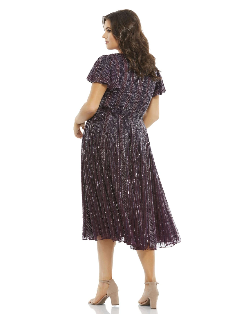 Mac Duggal Embellished Butterfly Sleeve V-Neck Cocktail Dress (Plus) Cocktail Dresses 2 Mac Duggal Embellished Butterfly Sleeve V-Neck Cocktail Dress (Plus) Cocktail Dresses