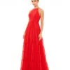 Ieena For Mac Duggal Tiered A-Line Halter Gown