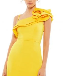 Ieena For Mac Duggal One Shoulder Ruffle Mini Dress 12 Ieena For Mac Duggal One Shoulder Ruffle Mini Dress