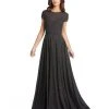 Ieena For Mac Duggal Shop For Black & Gold Embellished A-Line Gown