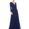 Ieena For Mac Duggal Long Sleeve Ruffle Tiered Evening Gown Shop For
