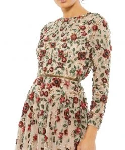 Mac Duggal Shop For Floral Appliqué Long Sleeve Illusion Gown 9 Mac Duggal Shop For Floral Appliqué Long Sleeve Illusion Gown