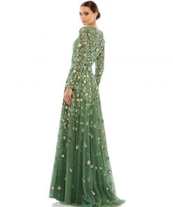 Mac Duggal Shop For Floral Appliqué Long Sleeve Illusion Gown 11 Mac Duggal Shop For Floral Appliqué Long Sleeve Illusion Gown