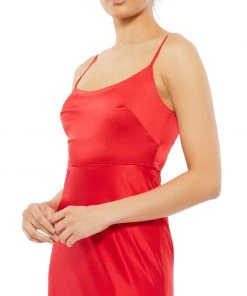 Ieena For Mac Duggal Scoop Neck Satin Gown 13 Ieena For Mac Duggal Scoop Neck Satin Gown