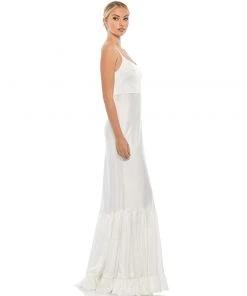 Ieena For Mac Duggal Scoop Neck Satin Gown 9 Ieena For Mac Duggal Scoop Neck Satin Gown