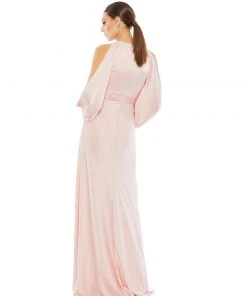 Ieena For Mac Duggal Long Sleeve Cold Shoulder Keyhole Gown Shop For