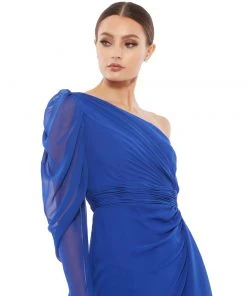Ieena For Mac Duggal Shop For Asymmetrical Draped One Shoulder Mini Dress