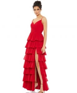 Ieena For Mac Duggal Sleeveless Gown With Ruffled Skirt Shop For