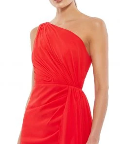 Ieena For Mac Duggal Asymmetrical Draped One Shoulder Mini Dress 5 Ieena For Mac Duggal Asymmetrical Draped One Shoulder Mini Dress