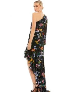 Ieena For Mac Duggal Shop For Floral One Sleeve Cut Out Dress