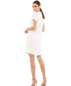 Ieena For Mac Duggal Rhinestone Embellished Neckline Shift Dress | Final Sale Shop For 7 Ieena For Mac Duggal Rhinestone Embellished Neckline Shift Dress | Final Sale Shop For