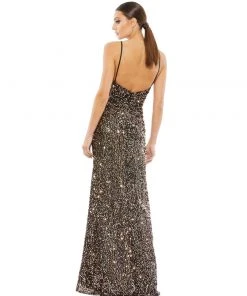 Ieena For Mac Duggal Sequined Gather Waist Gown Shop For