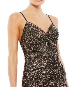 Ieena For Mac Duggal Sequined Gather Waist Gown Shop For