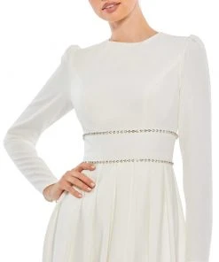 Ieena For Mac Duggal Shop For A-Line Rhinestone Waist Evening Gown