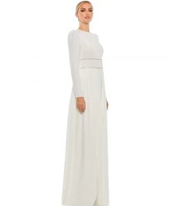 Ieena For Mac Duggal Shop For A-Line Rhinestone Waist Evening Gown