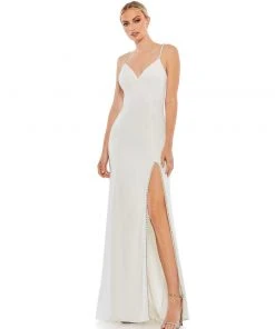 Ieena For Mac Duggal Sweetheart Evening Gown W/ Rhinestone Accents