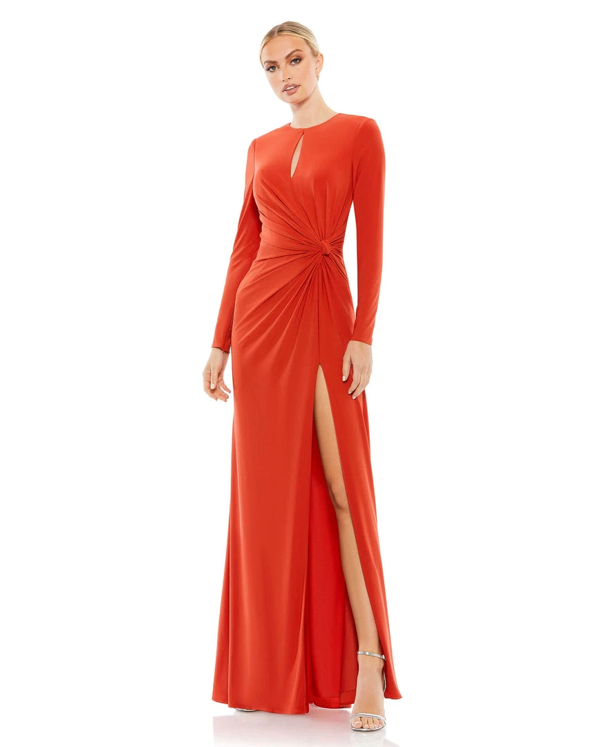 Ieena For Mac Duggal Shop For Keyhole Gathered Waist Jersey Gown 1 Ieena For Mac Duggal Shop For Keyhole Gathered Waist Jersey Gown