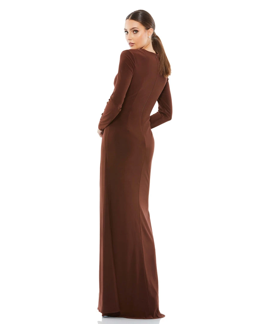 Ieena For Mac Duggal Shop For Keyhole Gathered Waist Jersey Gown 5 Ieena For Mac Duggal Shop For Keyhole Gathered Waist Jersey Gown