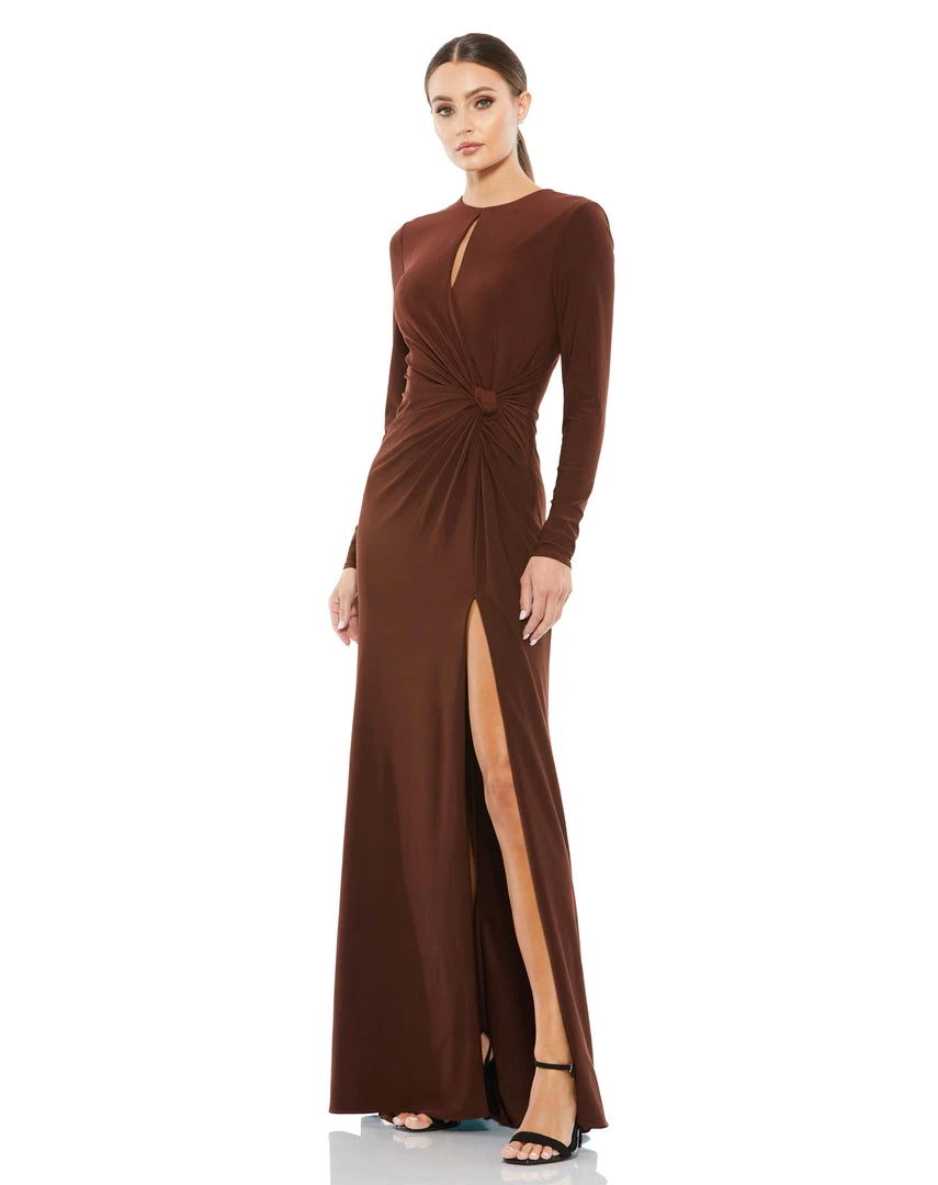 Ieena For Mac Duggal Shop For Keyhole Gathered Waist Jersey Gown 4 Ieena For Mac Duggal Shop For Keyhole Gathered Waist Jersey Gown