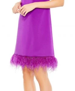 Ieena For Mac Duggal Feathered Hem High Neck Sleeveless A Line Dress Shop For 15 Ieena For Mac Duggal Feathered Hem High Neck Sleeveless A Line Dress Shop For