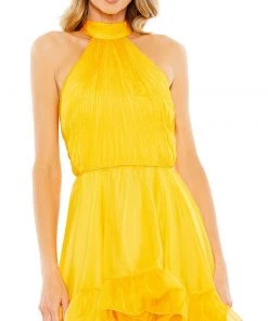 Ieena For Mac Duggal Shop For Ruffle Tiered High Low Pleated Halter Neck Gown 17 Ieena For Mac Duggal Shop For Ruffle Tiered High Low Pleated Halter Neck Gown