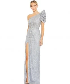Mac Duggal Embellished Puff One Shoulder Gown Shop For