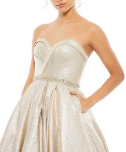 Mac Duggal Metallic Sweetheart Ballgown Shop For