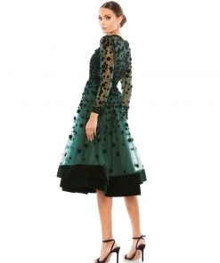 Mac Duggal Shop For Elegant Velvet Floral Cocktail Dress