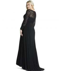 Mac Duggal Sequin Lace Black Evening Gown (Plus) Shop For