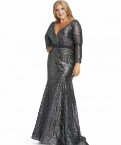 Mac Duggal sale2022 42 Mac Duggal Multi-Colored Sequined Trumpet Gown (Plus)