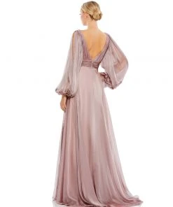 Mac Duggal Shop For Whimsical Chiffon Evening Gown