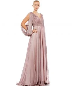 Mac Duggal Shop For Whimsical Chiffon Evening Gown