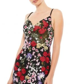 Mac Duggal Floral Lace Gown