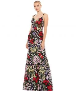 Mac Duggal Floral Lace Gown
