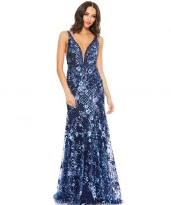 Mac Duggal Shop For Floral Embellished Sleeveless Plunge Neck Gown 9 Mac Duggal Shop For Floral Embellished Sleeveless Plunge Neck Gown