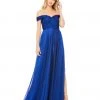 Mac Duggal Off The Shoulder Ruched A Line Gown