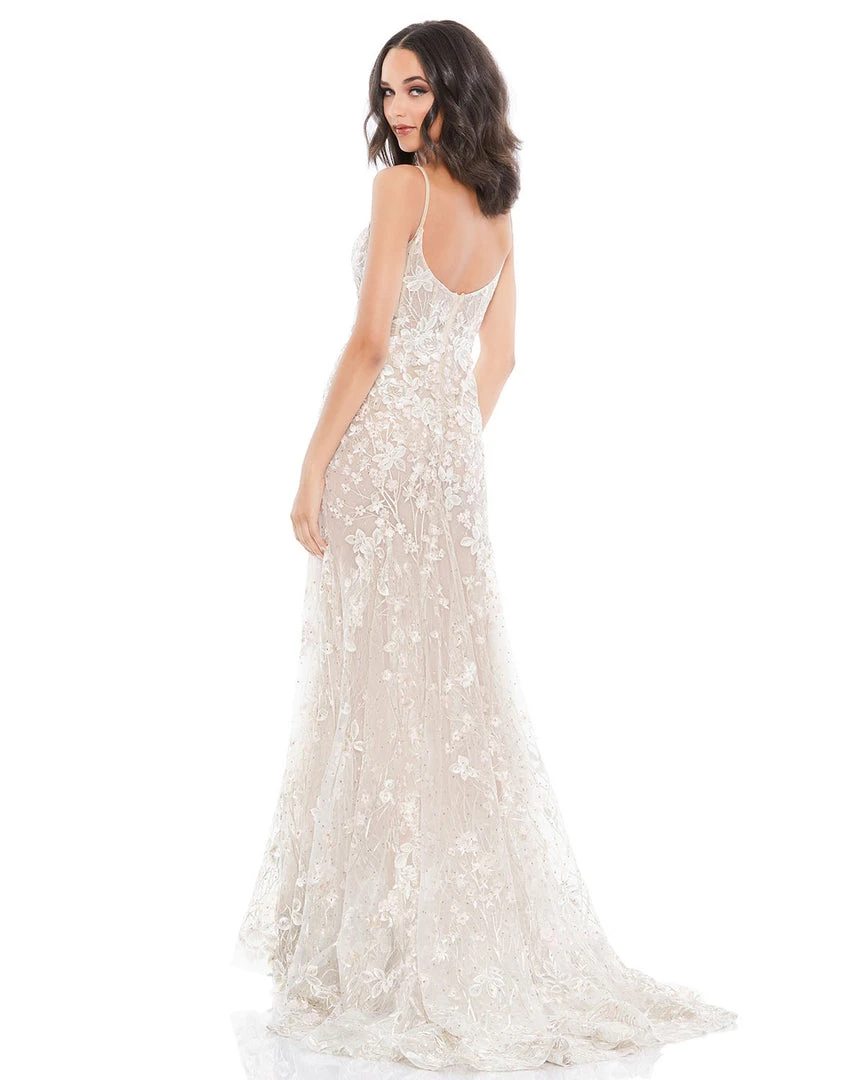 Mac Duggal Floral Embroidered Corset Bodice Gown 2 Mac Duggal Floral Embroidered Corset Bodice Gown