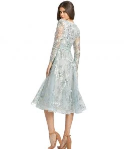 Mac Duggal Sterling Long Sleeve Dress