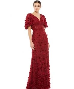 Mac Duggal Embellished Floral Gown