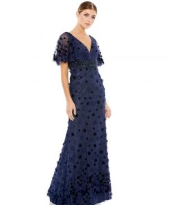 Mac Duggal Embellished Floral Gown