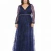 Mac Duggal Mother Of The Bride + Groom Dresses Whimsical Embellished Evening Gown (Plus)