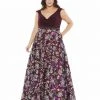 Mac Duggal Floral Embellished Ball Gown (Plus) Mother Of The Bride + Groom Dresses