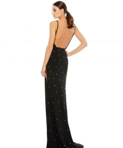 Ieena For Mac Duggal Rhinestone Embellished V-Neck Gown Shop For