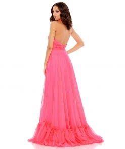 Mac Duggal High Neck Tiered Chiffon Halter Gown 9 Mac Duggal High Neck Tiered Chiffon Halter Gown