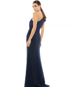 Mac Duggal Ruffled One Shoulder Draped Gown Shop For