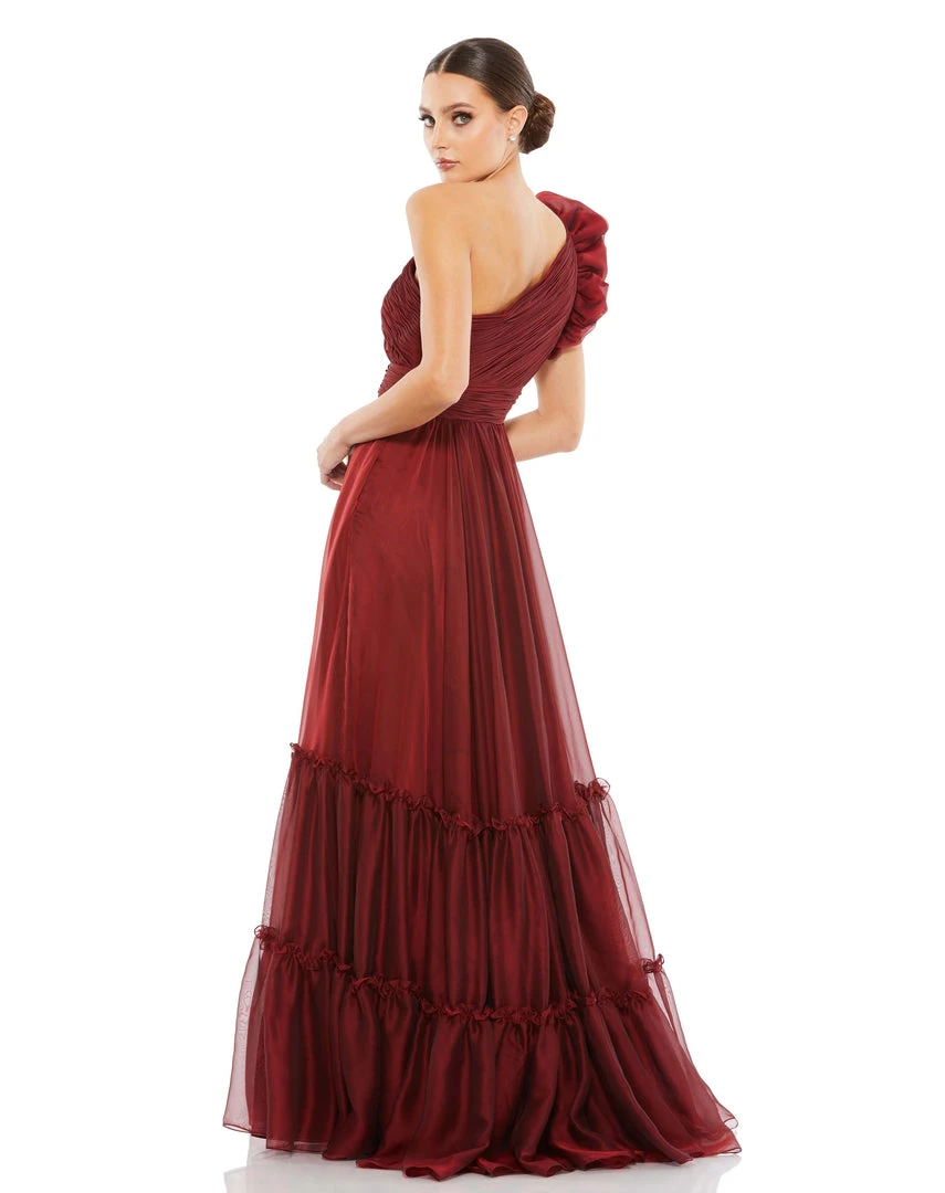 Mac Duggal Organza One-Shoulder Pleated Gown Shop For 5 Mac Duggal Organza One-Shoulder Pleated Gown Shop For