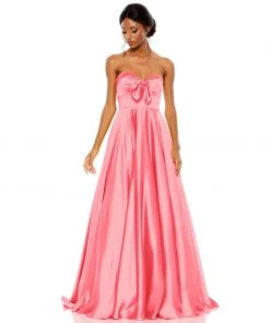 Mac Duggal Shop For Bow Sweetheart Strapless A Line Gown