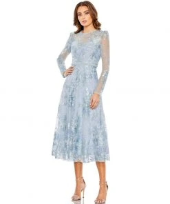 Mac Duggal Embellished Illusion Long Sleeve Midi Dress Shop For 9 Mac Duggal Embellished Illusion Long Sleeve Midi Dress Shop For